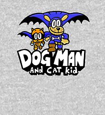 Dog Man with Cat Kid Kids Pullover Hoodie