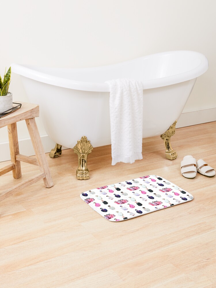 Bts Boy With Luv Behind Sticker Pack Bath Mat By Red One48