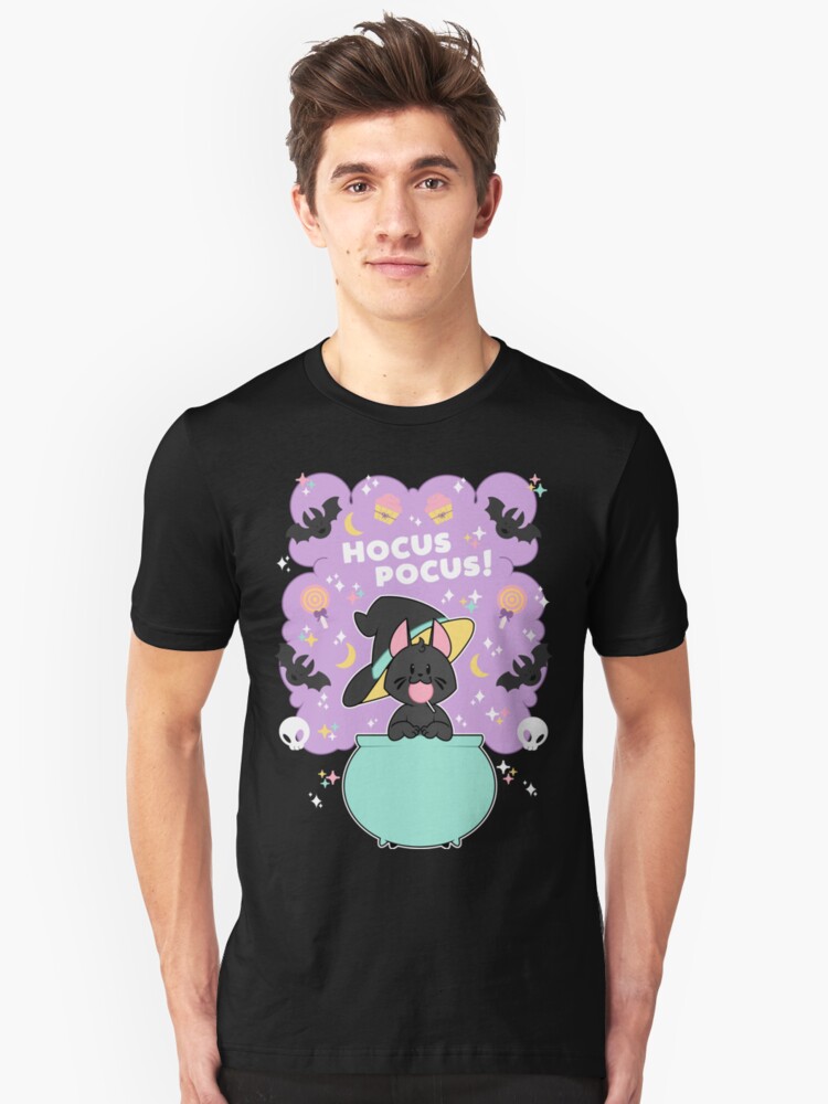 Alternate view of Hocus POCUS! Lucky the Black Cat Slim Fit T-Shirt