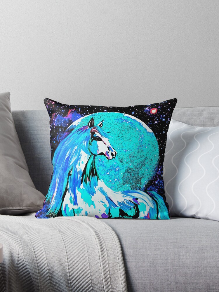 "Horse" Throw Pillows by Saundra Myles | Redbubble