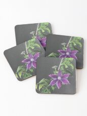 Illuminated Clematis Coasters