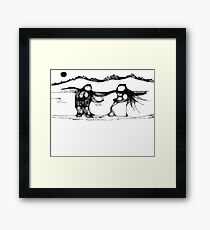 SKATING COUPLE Framed Print