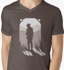 Old Western Silhouette Men's V-Neck T-Shirt