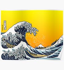 The Great Wave Off Katagawa - Yell Poster