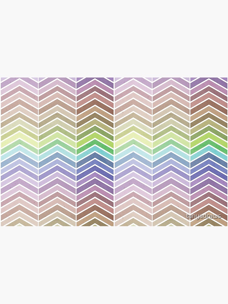 Rainbow and Textured Chevron Pattern by tanyadraws