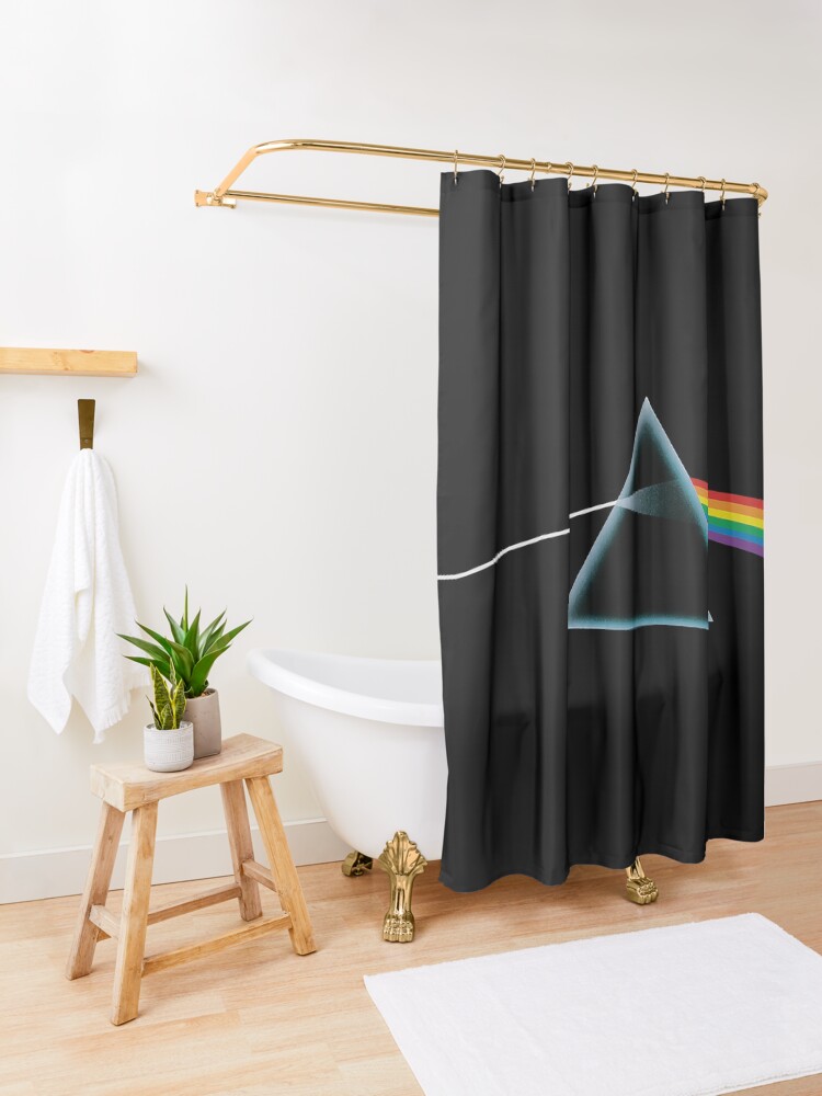 Alternate view of Pink Floyd Dark Side Of The Moon Tribute Shower Curtain
