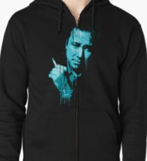 Bill Hicks (blue) Zipped Hoodie