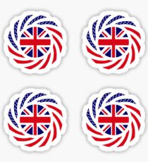British American Multinational Patriot Flag Series Sticker
