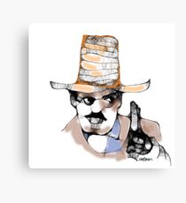Scribbler Cowboy Canvas Print