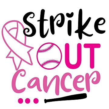 Strike Out Breast Cancer Awareness Baseball Fighters Ribbon Pink T