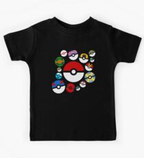 Camiseta para niños Pokéballs