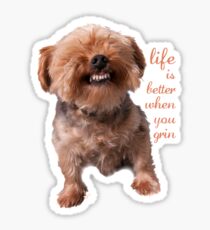 Dog Life is better when you grin Sticker