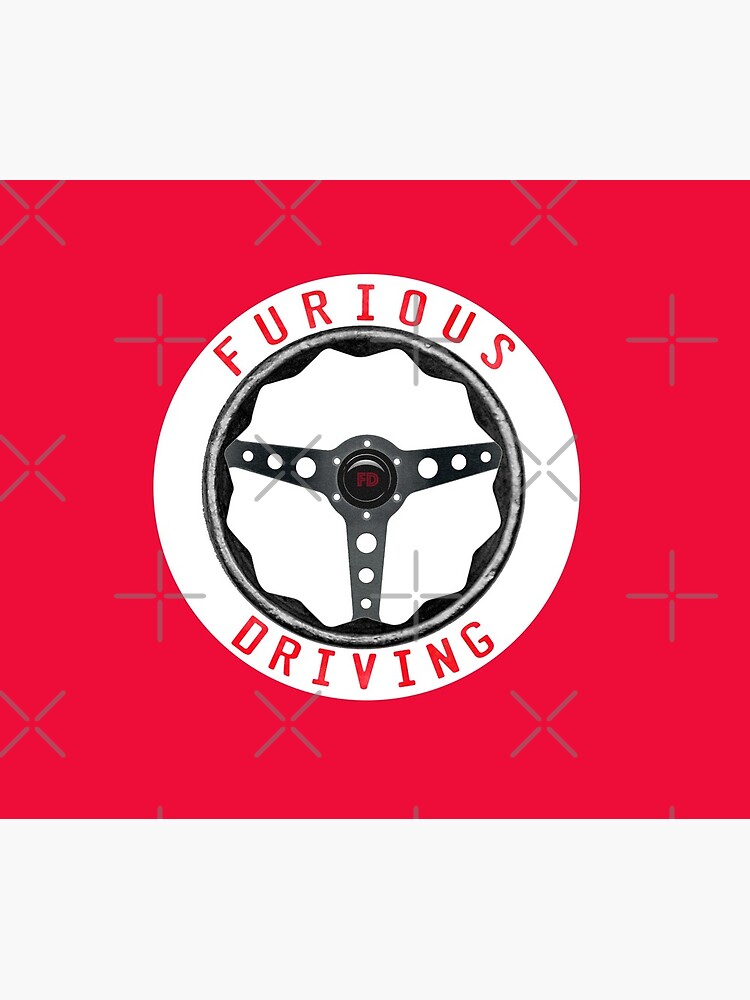 Furious Driving logo - White racing number circle background by matt145qv