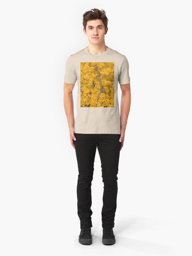 Alternate view of Aspen tree foliage in autumn colors Slim Fit T-Shirt