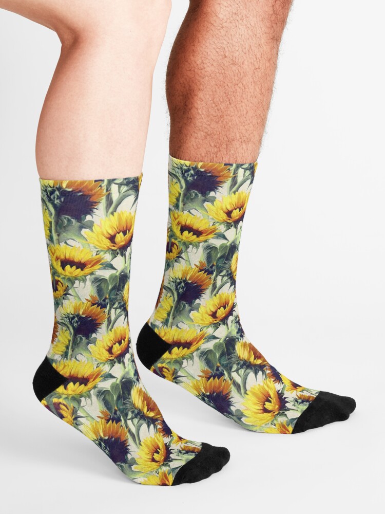 Alternative Ansicht von Sonnenblumen für immer Socken