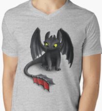 Toothless, Night Fury Inspired Dragon. Men's V-Neck T-Shirt