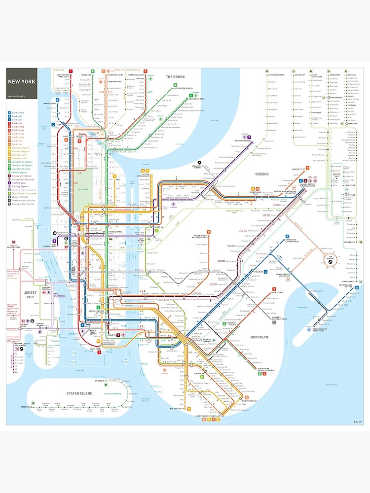 "New York City subway map" Poster by jugcerovic | Redbubble