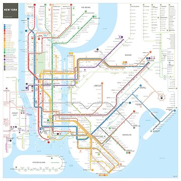 Artwork thumbnail, New York City subway map by jugcerovic