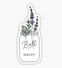Aesthetic Mason Jar Sticker Sticker