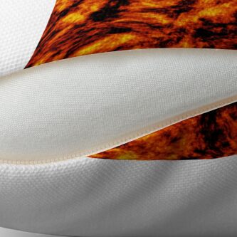 Alternate view of Explosion of color,digital fire. Throw Pillow
