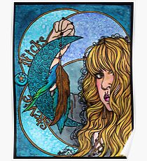 Turquoise Moon Poster