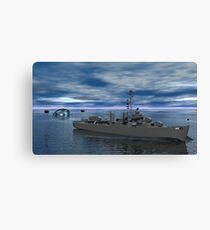 Anti Submarine Operations -- USS Kidd Canvas Print
