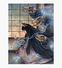 Unmasked - Kitsune Fox Yokai Skull Photographic Print