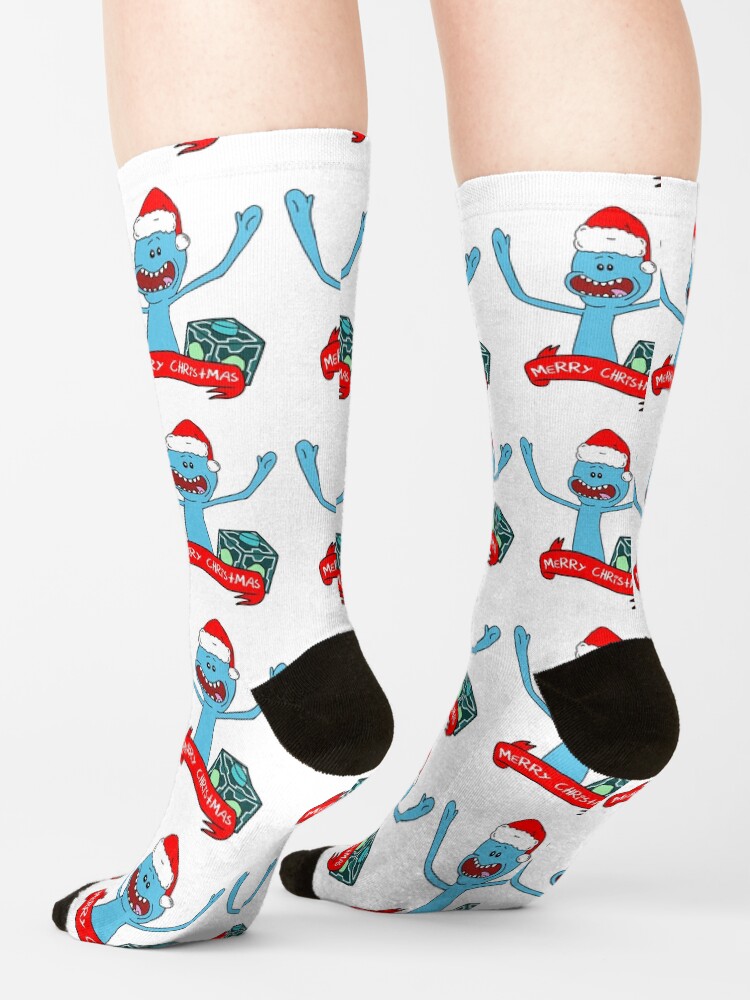 Alternate view of Mr. Meeseeks Merry Christmas Socks