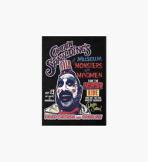 Captain Spaulding's Museum of Monsters and Madmen Art Board Print