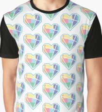 Love Heart Pastels Geometric Nordic Graphic T-Shirt
