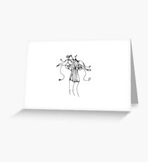 Lady and her Corset Greeting Card