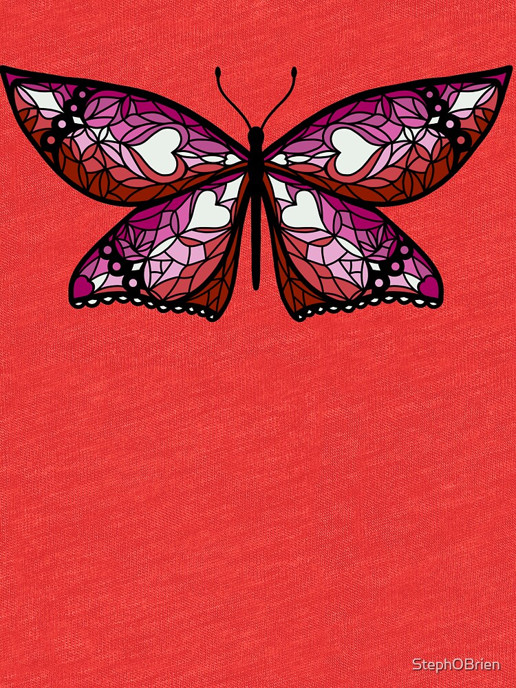 Fly With Pride: Lesbian Flag Butterfly by StephOBrien