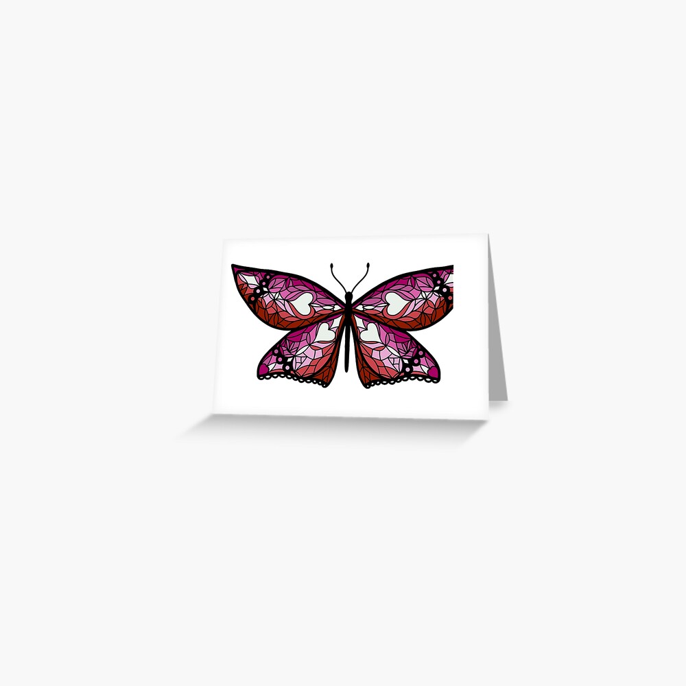 Fly With Pride: Lesbian Flag Butterfly Greeting Card