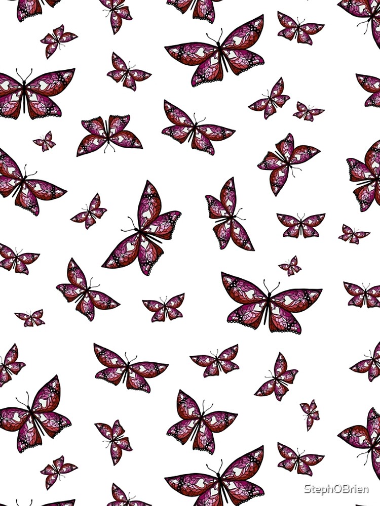 Fly With Pride: Lesbian Flag Butterfly by StephOBrien