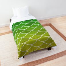 Green Yellow Fish Scales Comforter