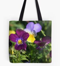 Playful Pansies Tote Bag