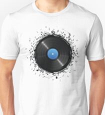 33 Vinyl Record Music Notes Unisex T-Shirt