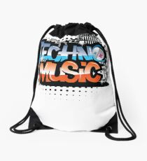 Techno Music Drawstring Bag