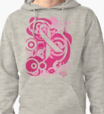 Negative Space Pink Ribbon Abstract Breast Cancer Awareness Tee Pullover Hoodie