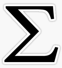 Sigma Greek Letter Sticker