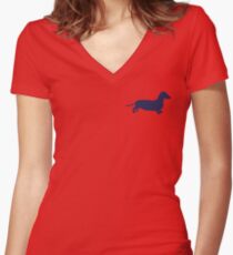 For the love of Dachshunds Women's Fitted V-Neck T-Shirt
