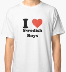 I love (heart) Swedish Boys Classic T-Shirt