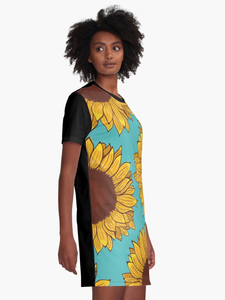 Alternate view of Sunflower Graphic T-Shirt Dress