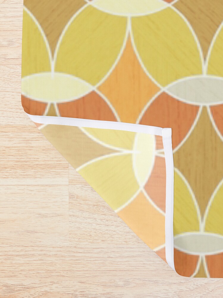 Alternate view of Retro Orange Tile Pattern Shower Curtain