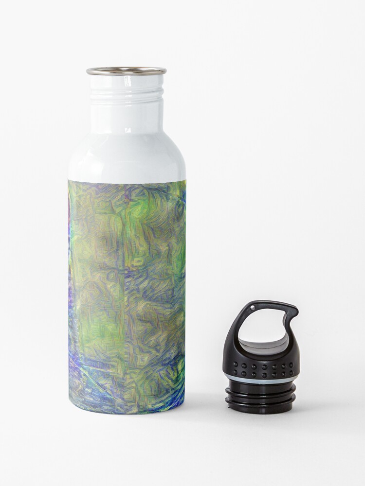 Alternate view of Artificial neural style Post-Impressionism cat Water Bottle