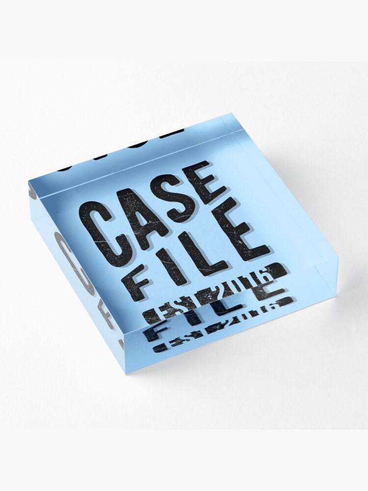 Alternate view of Casefile True Crime Podcast – EST 2016 (Dark) Acrylic Block