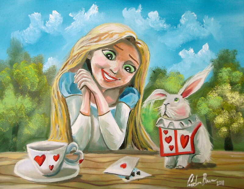 "Alice in wonderland the white rabbit oil painting" by GORDON BRUCE ART