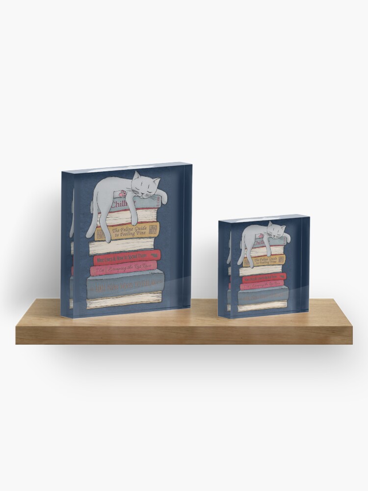 Alternate view of How to Chill Like a Cat Acrylic Block