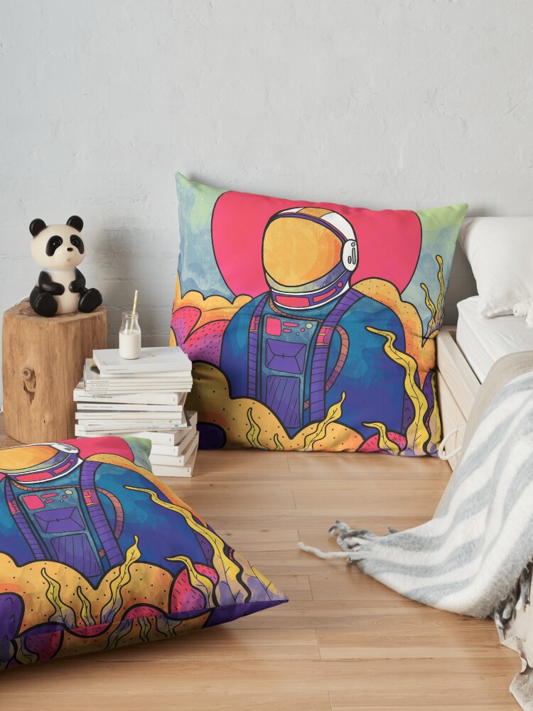 Alternate view of The planet explorer Floor Pillow