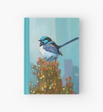 Blue Wren on Bush Hardcover Journal